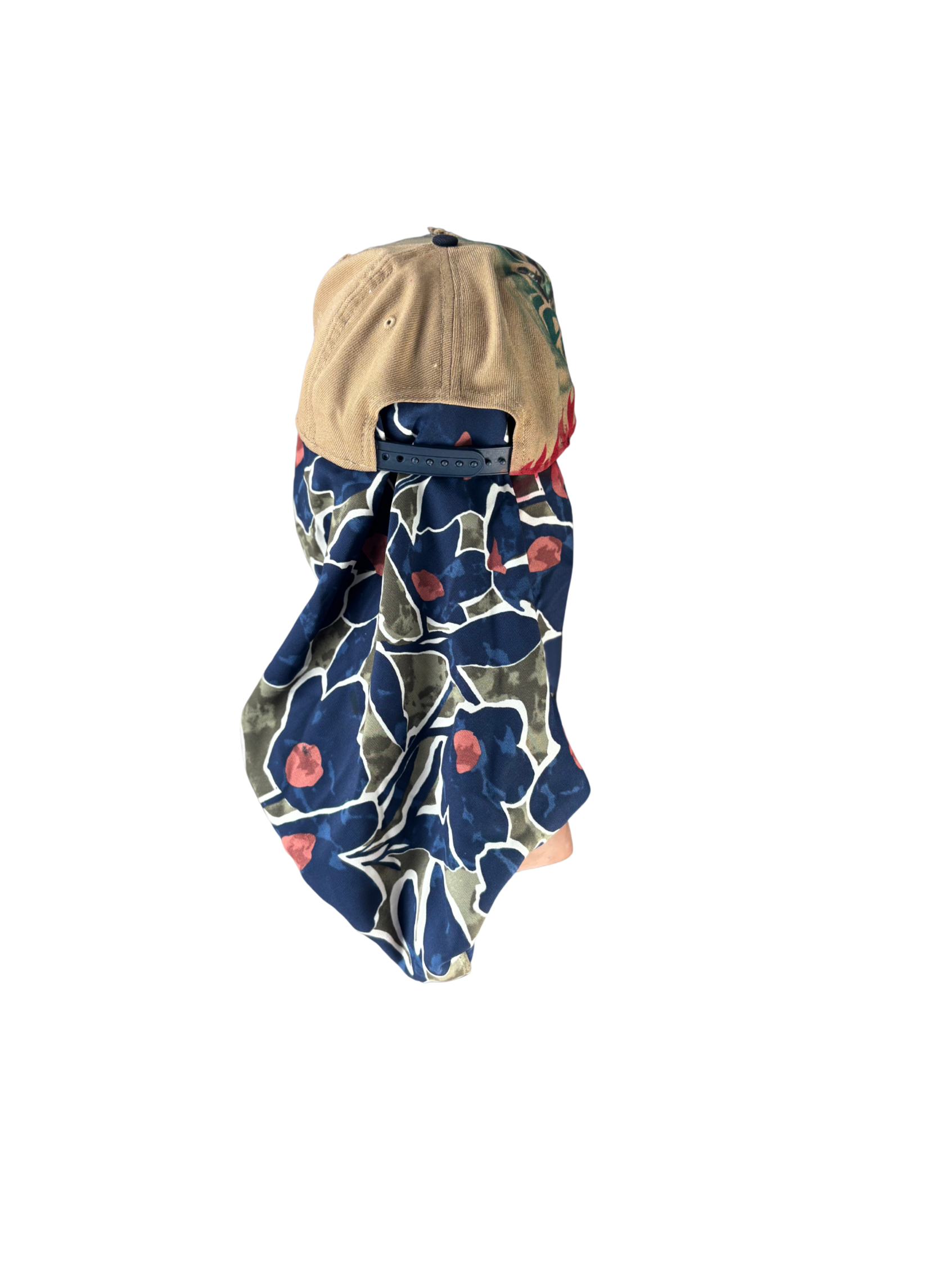 Hat & Scarf Combo Tan\Navy Blue\Red