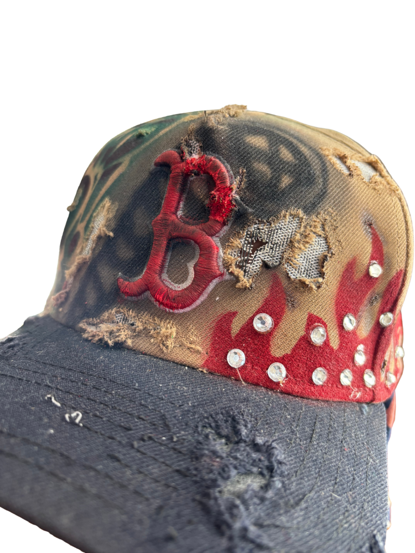 Hat & Scarf Combo Tan\Navy Blue\Red