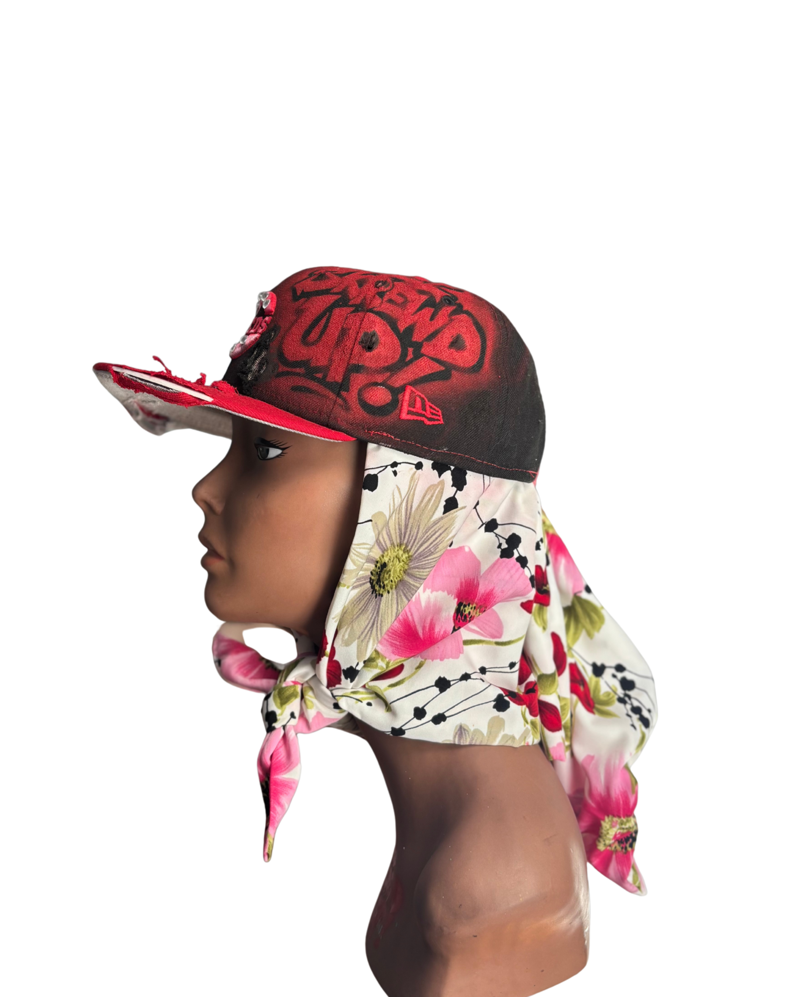 KIDS Hat & Scarf Combo Black\Red ( Kids Size Snapback )