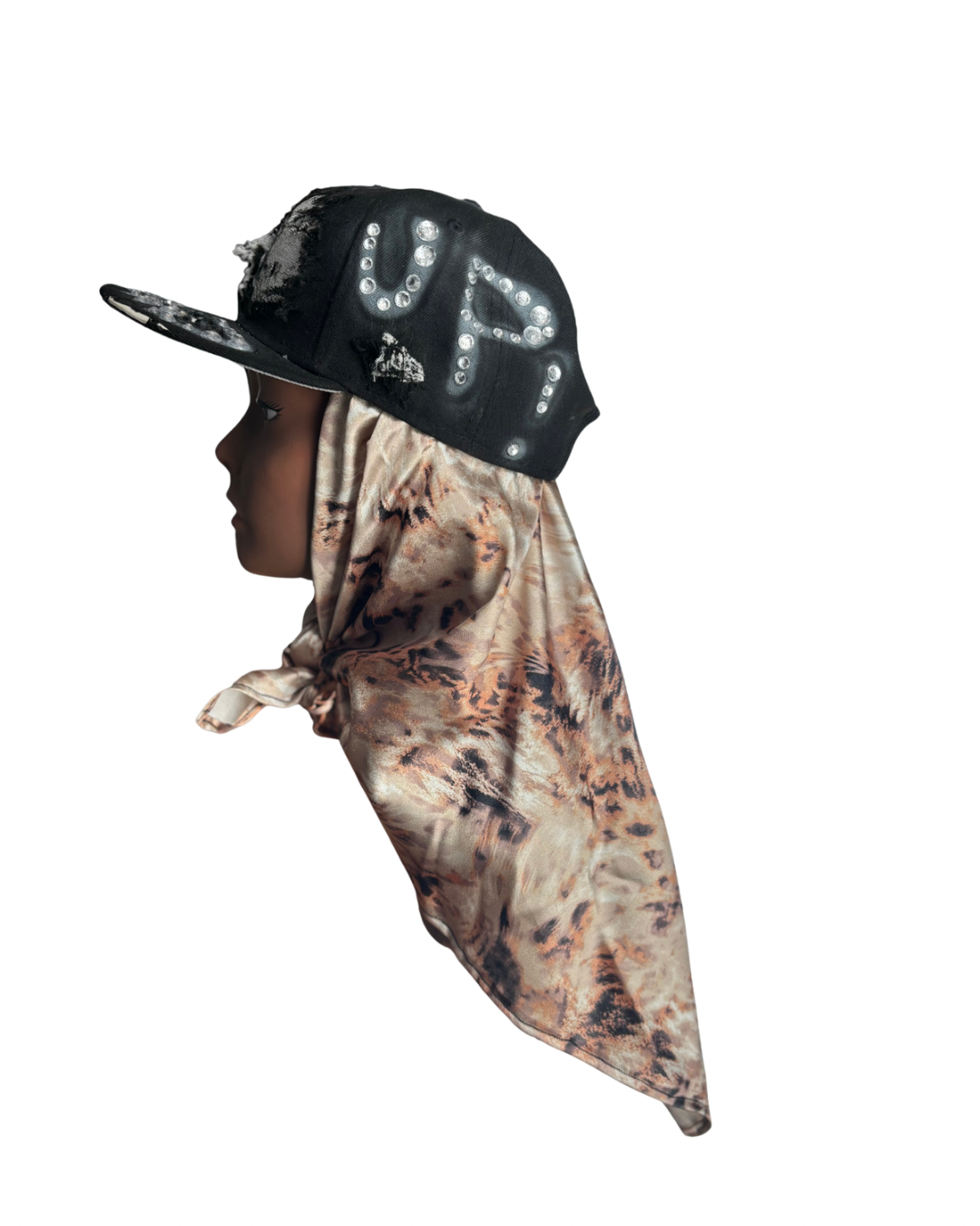 Hat & Scarf Combo Black\Leopard Print
