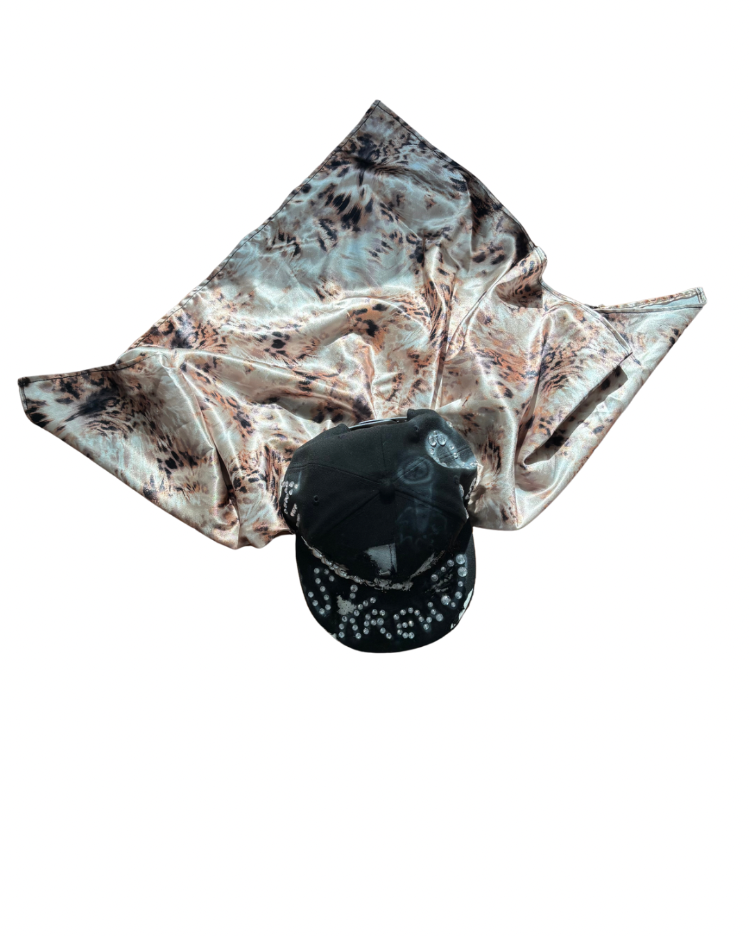 Hat & Scarf Combo Black\Leopard Print