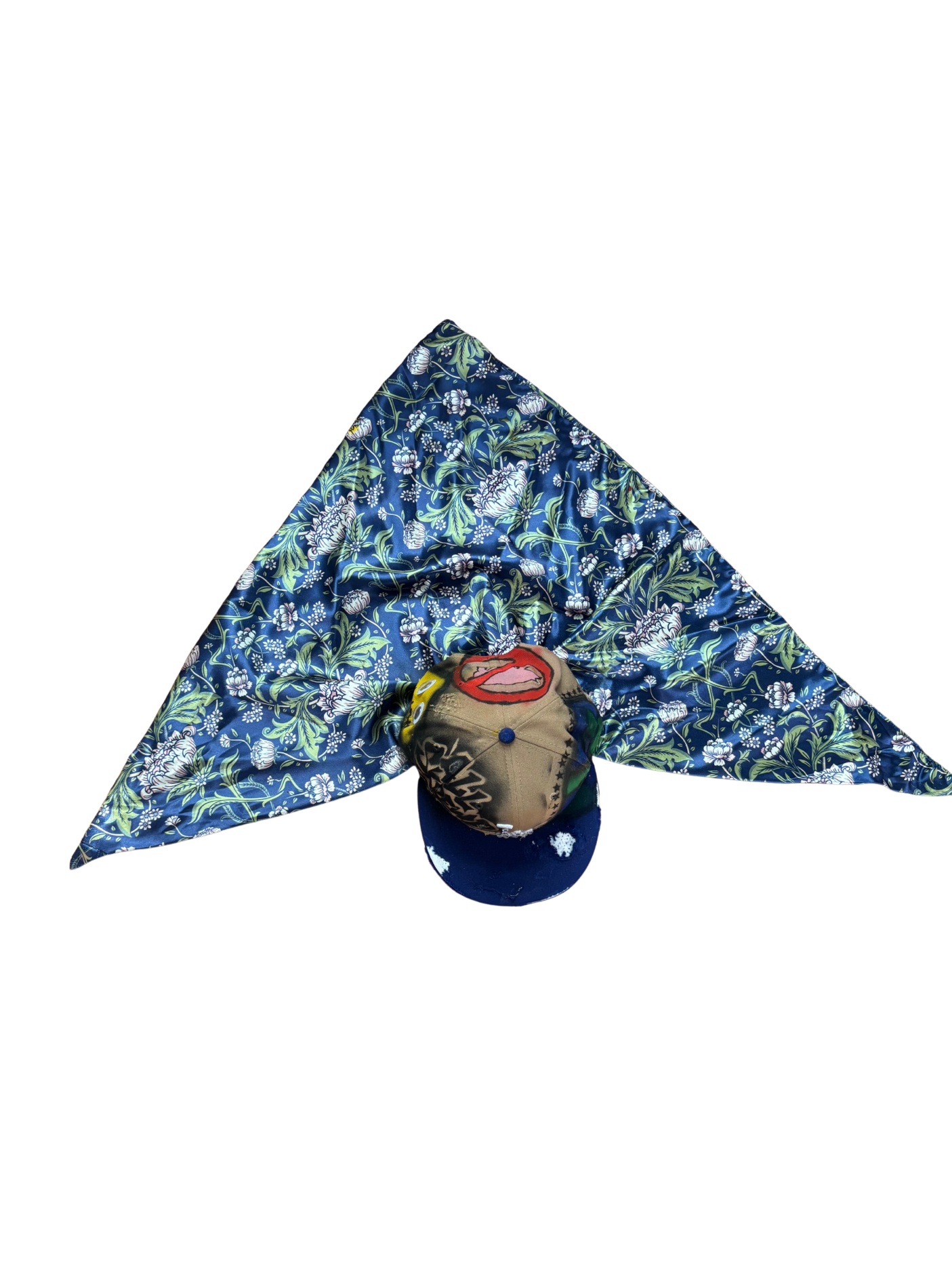 Hat & Scarf Combo Tan\Navy Blue