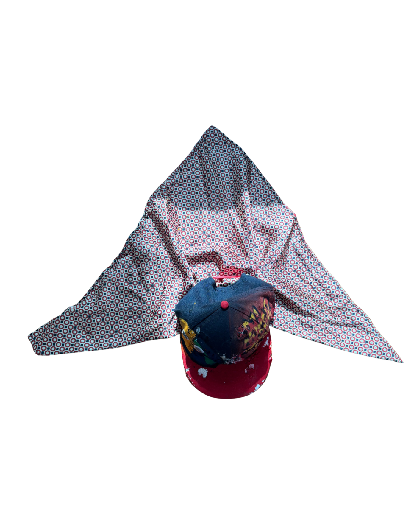 Hat & Scarf Combo Navy Blue/Red