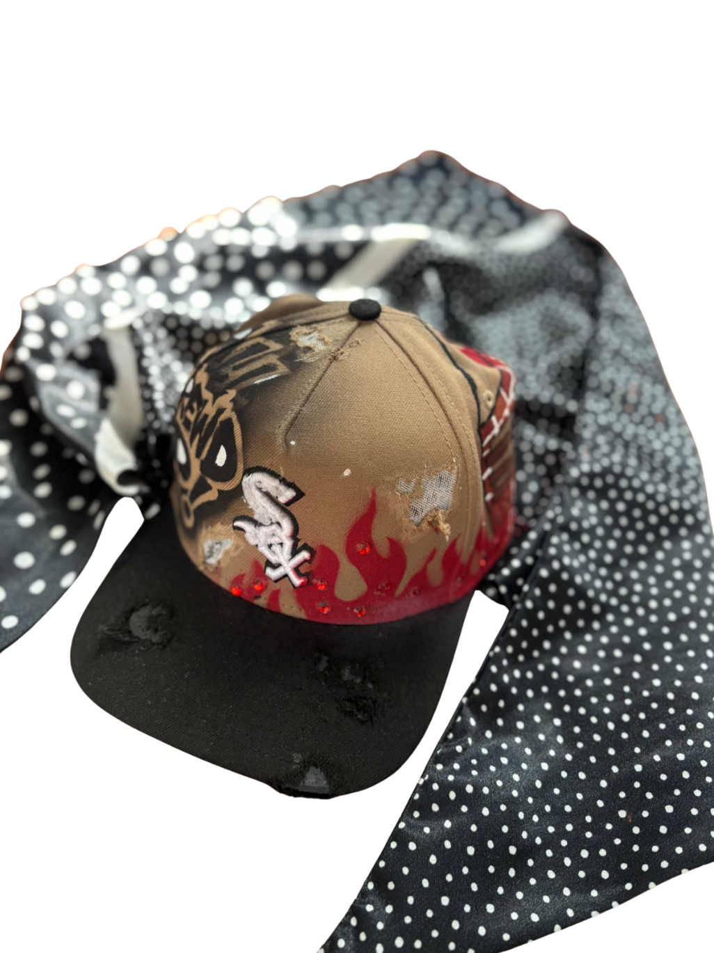 Hat & Scarf Combo Tan\Black\Red