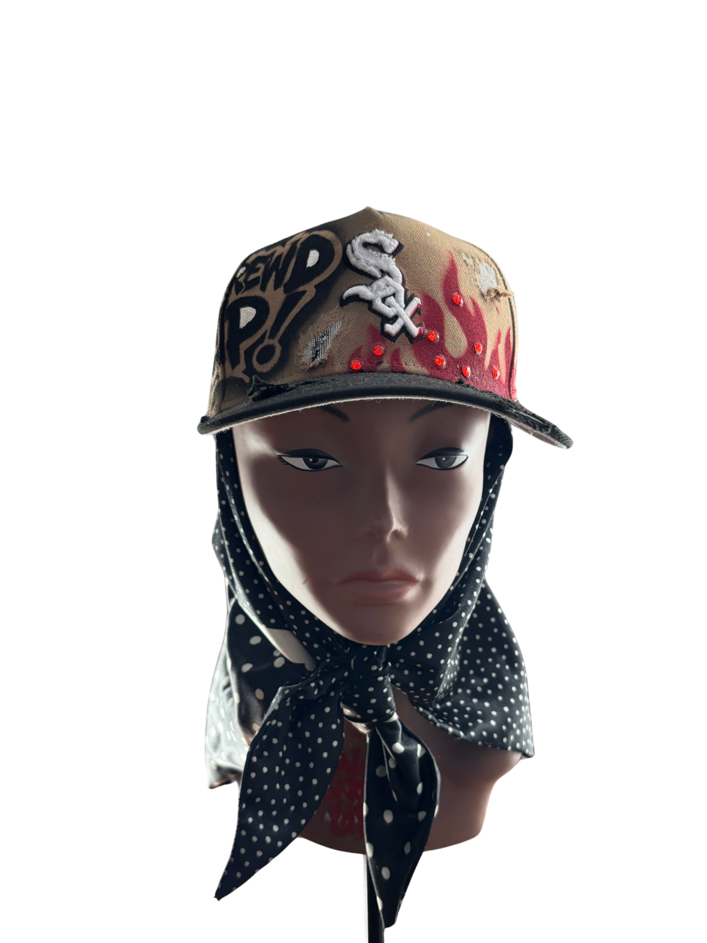 Hat & Scarf Combo Tan\Black\Red