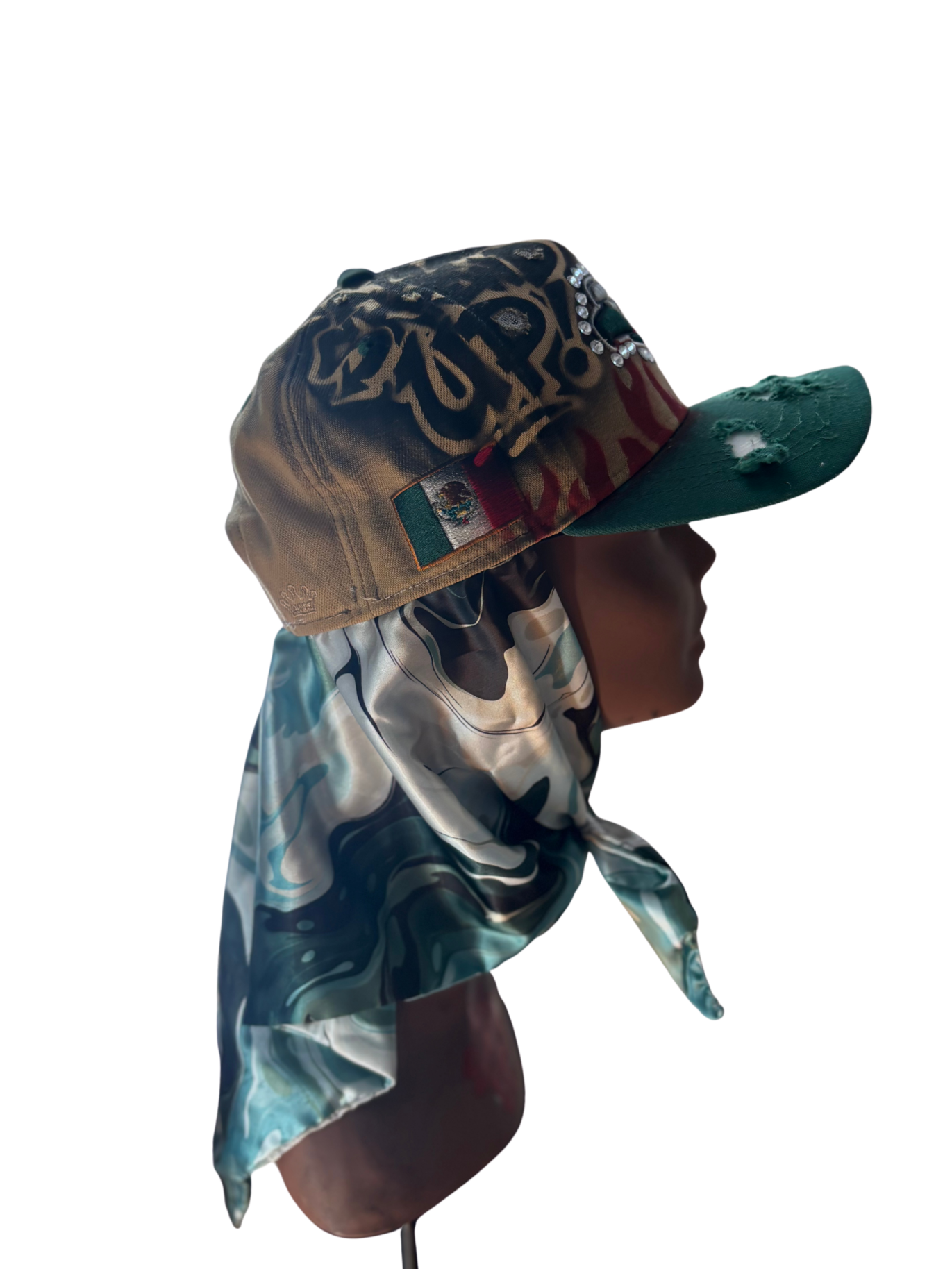 Hat & Scarf Combo Tan\Green