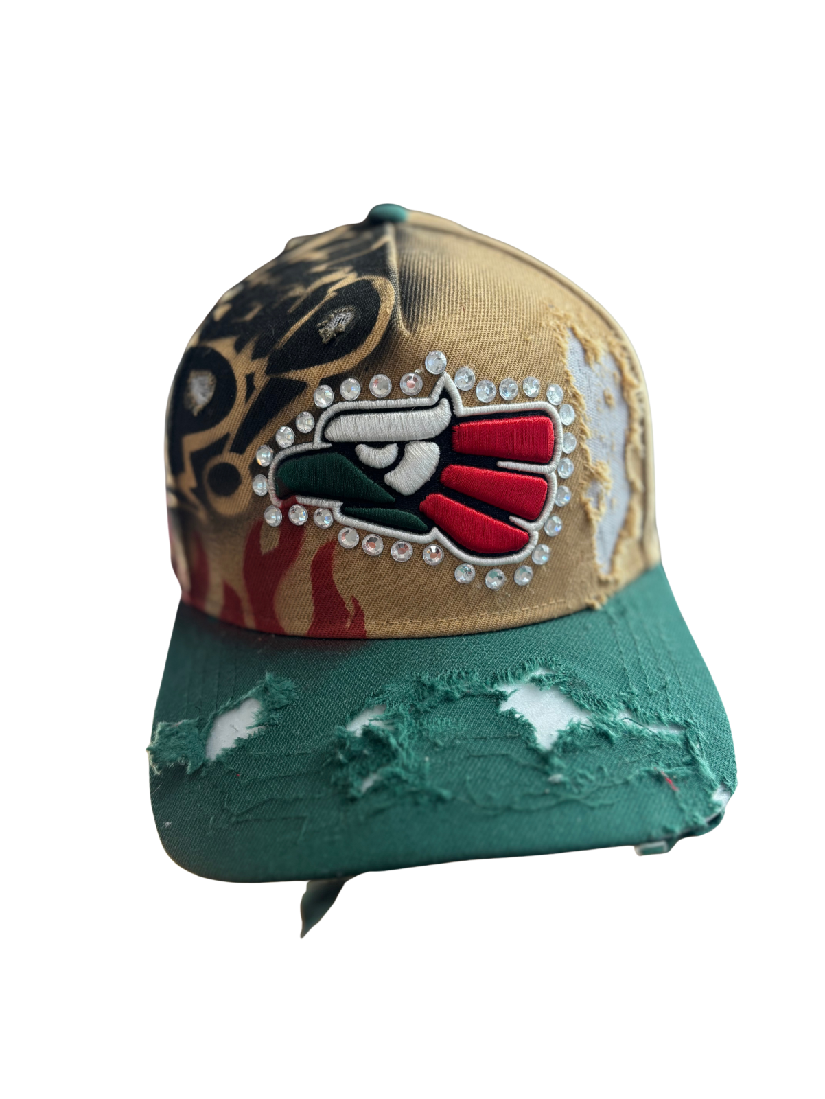 Hat & Scarf Combo Tan\Green