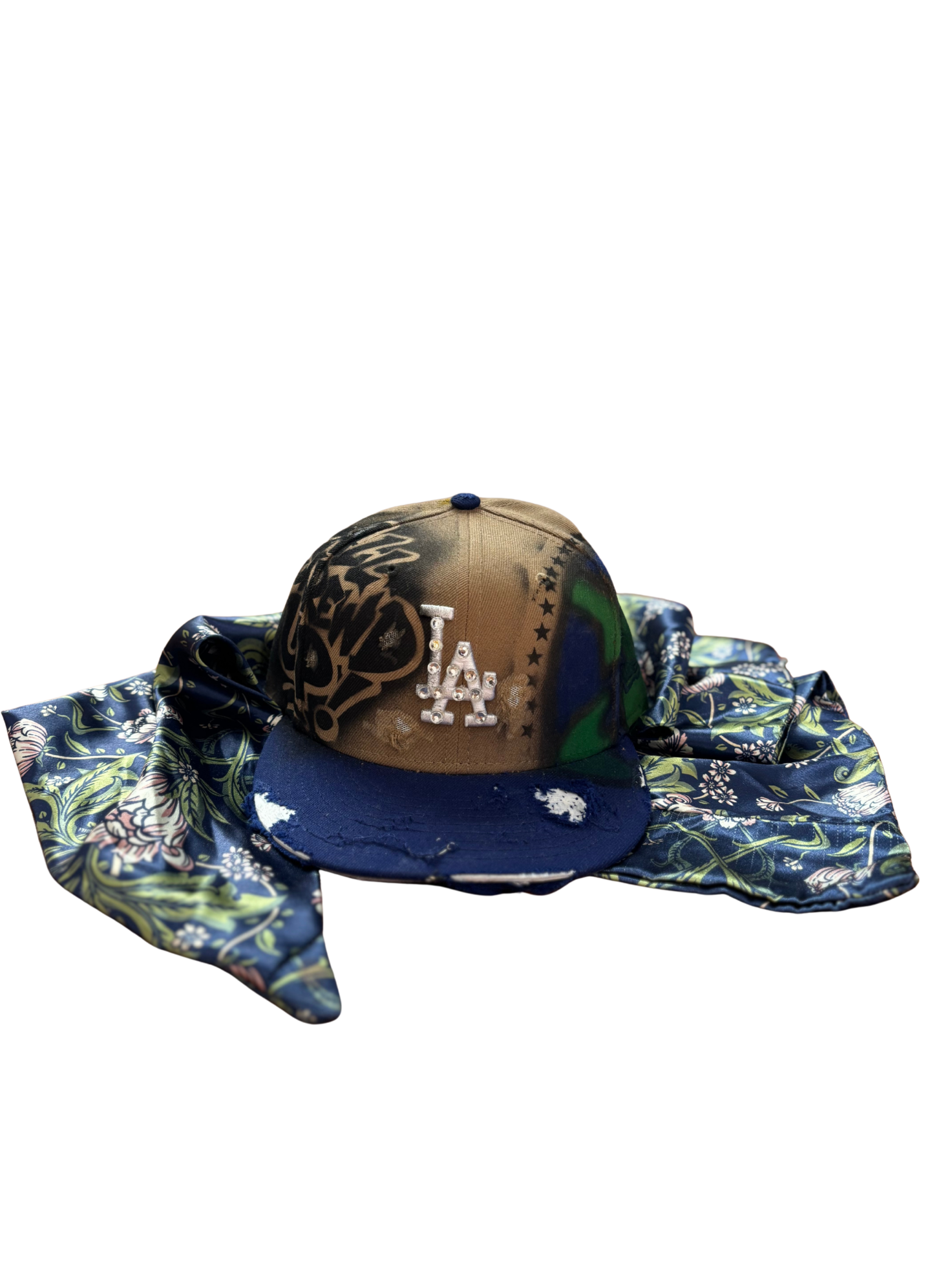 Hat & Scarf Combo Tan\Navy Blue