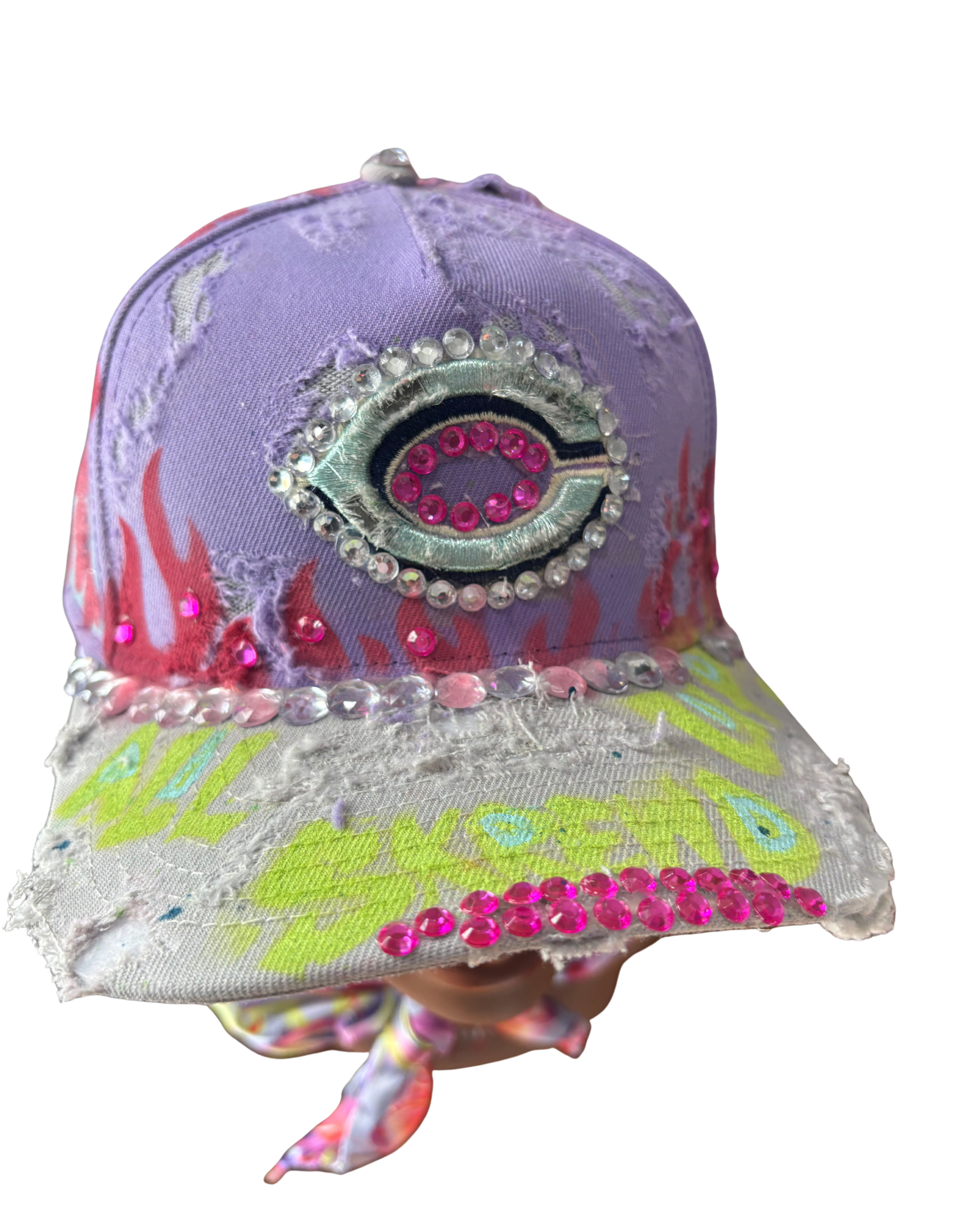 Hat & Scarf Combo Purple/Pink\Floral