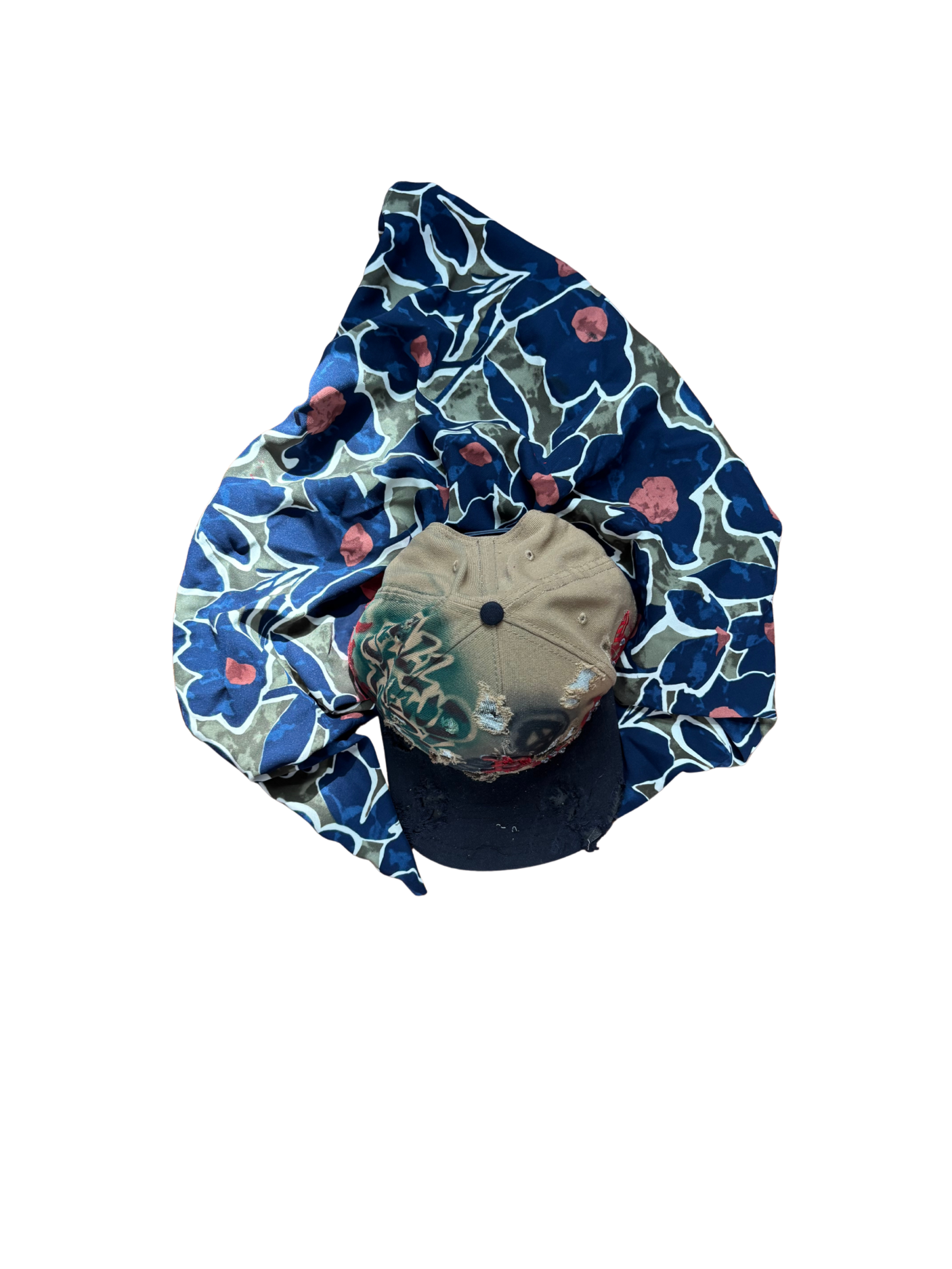 Hat & Scarf Combo Tan\Navy Blue\Red