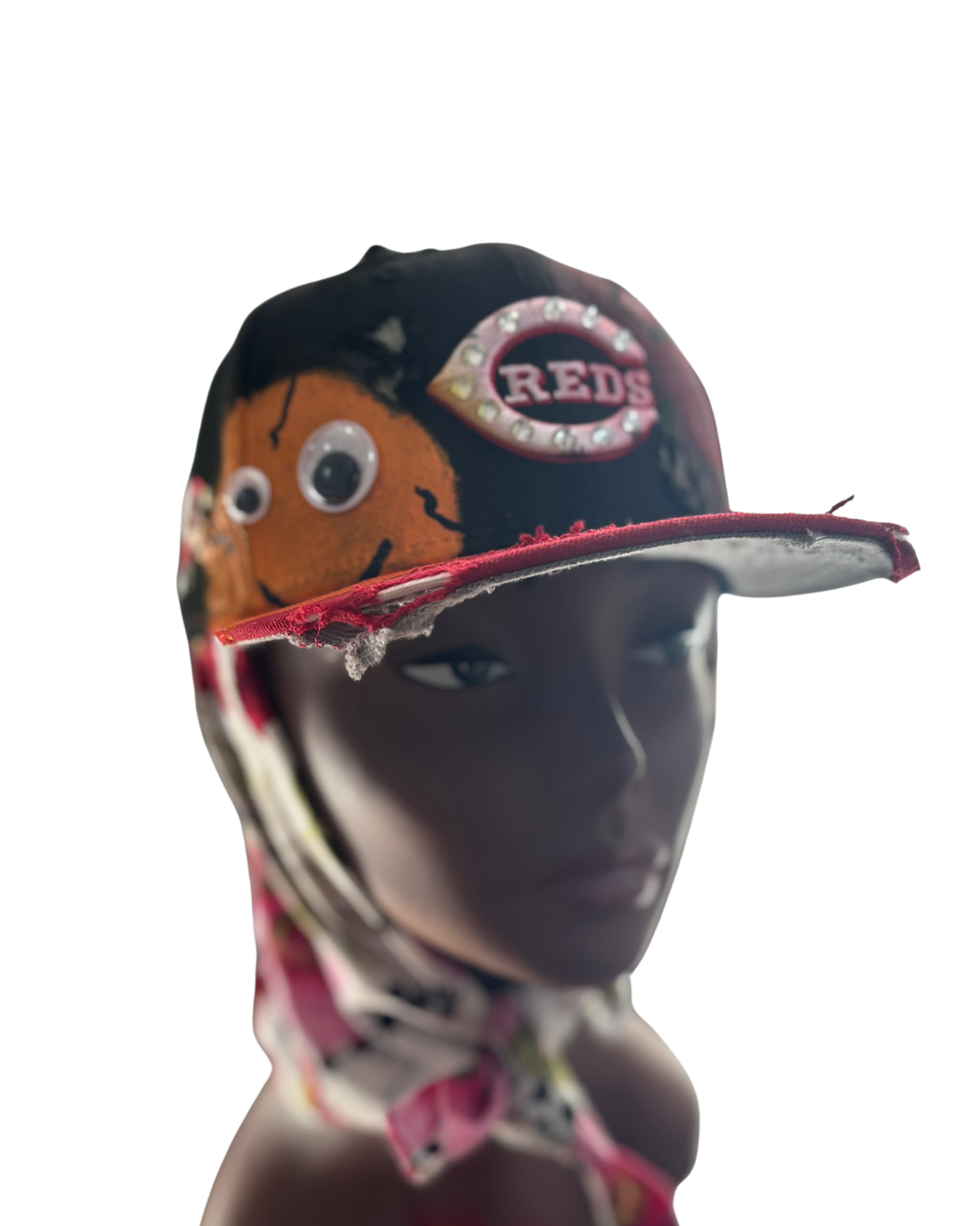 KIDS Hat & Scarf Combo Black\Red ( Kids Size Snapback )