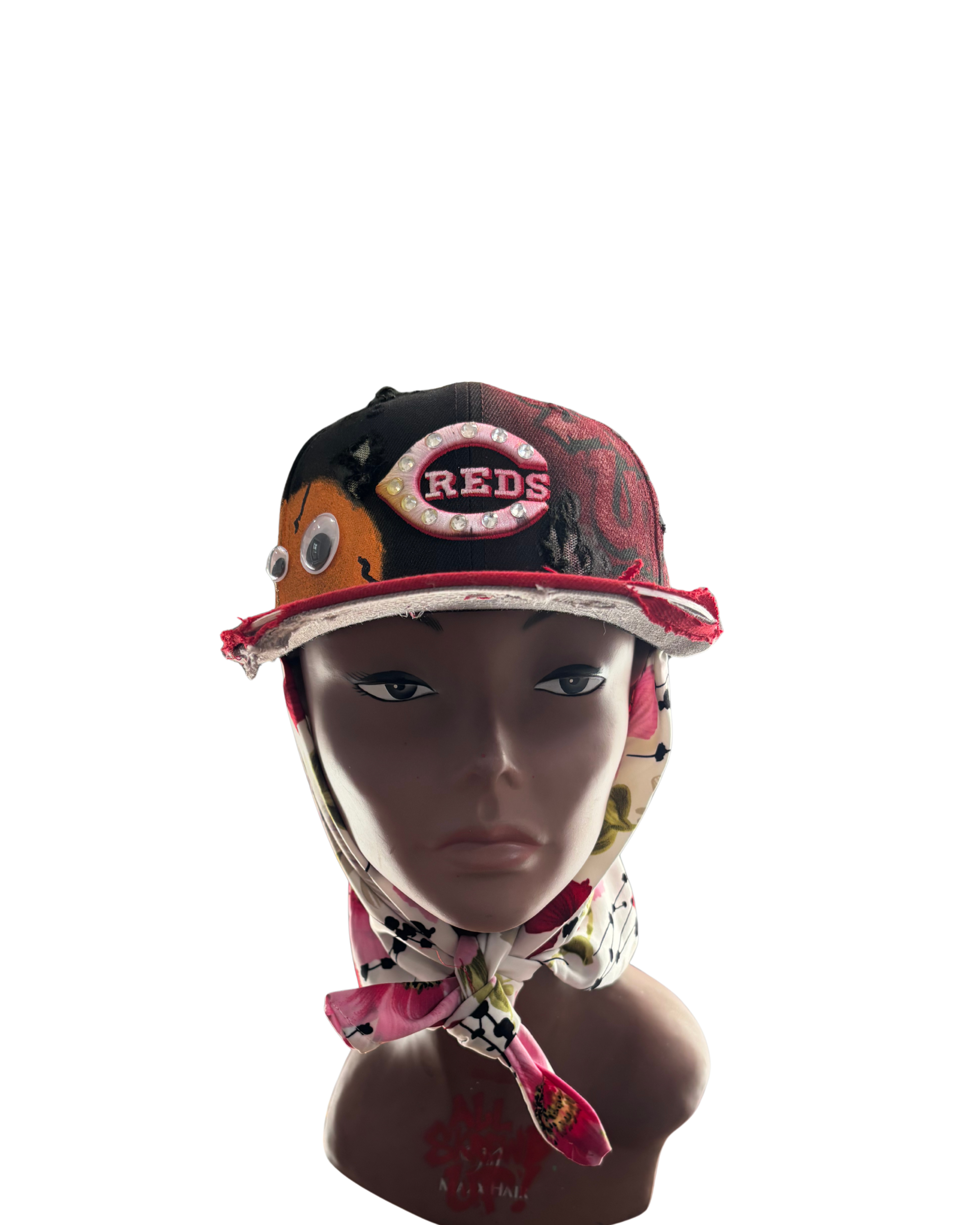 KIDS Hat & Scarf Combo Black\Red ( Kids Size Snapback )
