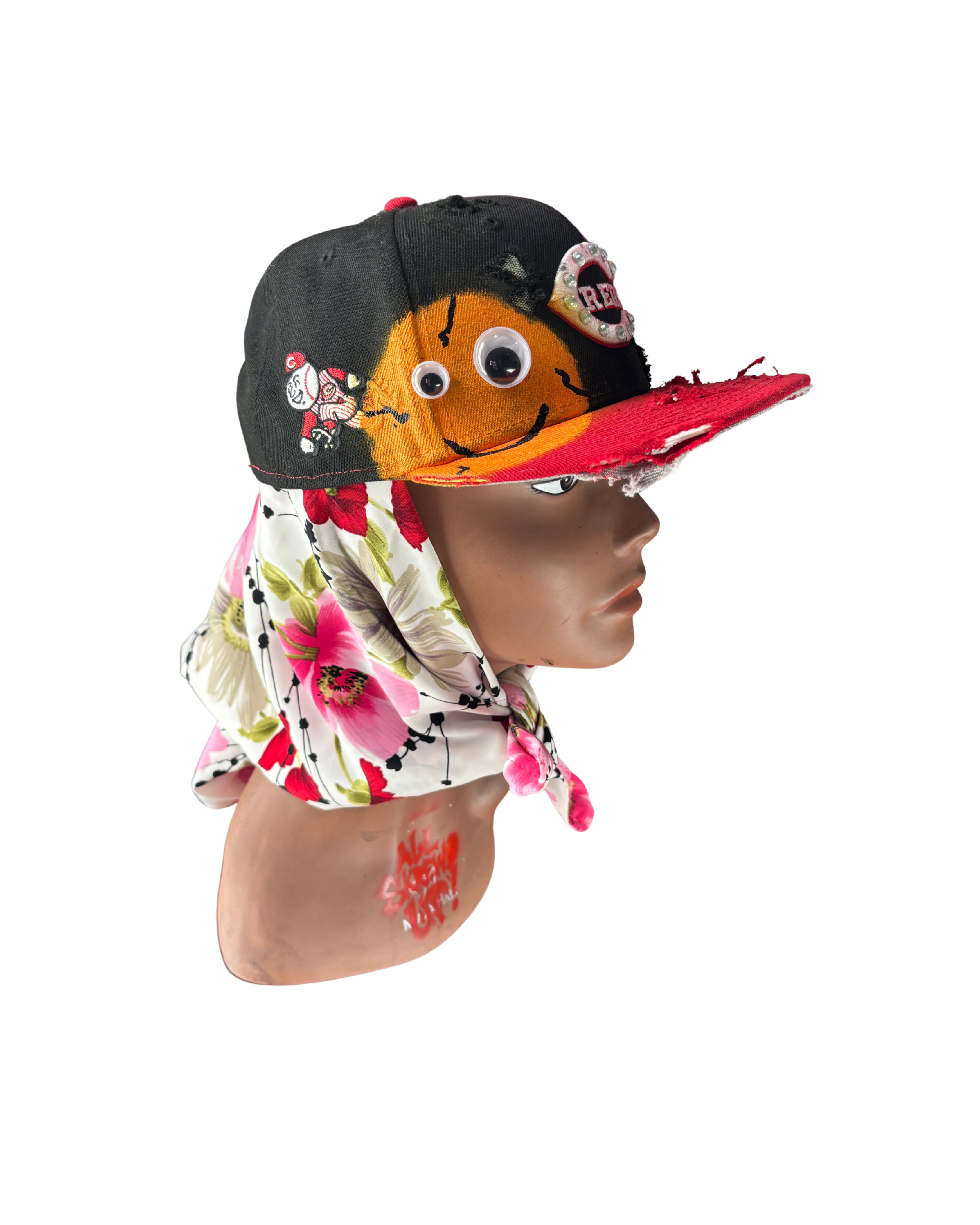 KIDS Hat & Scarf Combo Black\Red ( Kids Size Snapback )