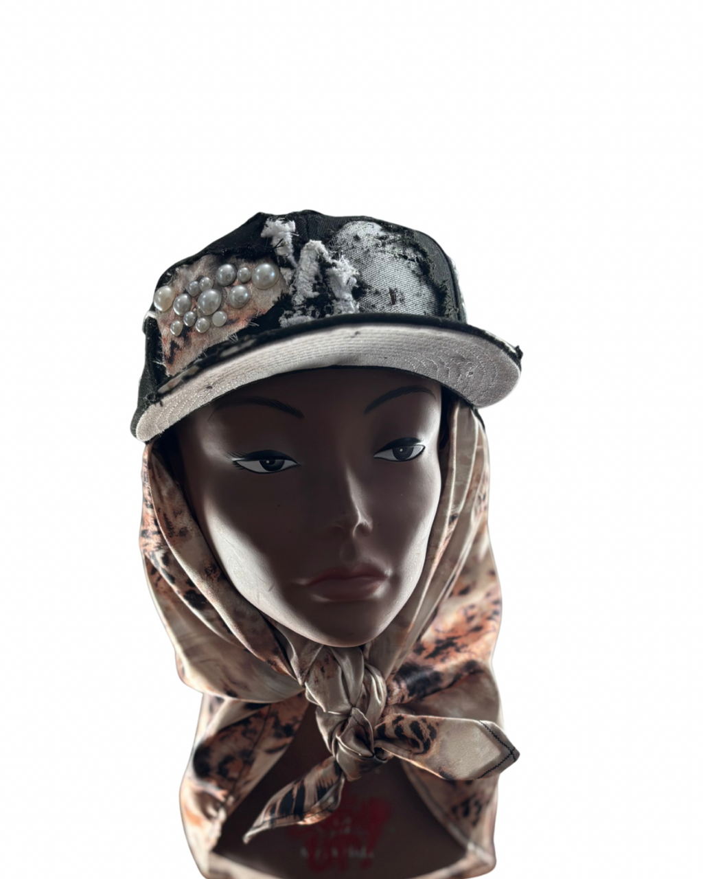 Hat & Scarf Combo Black\Leopard Print