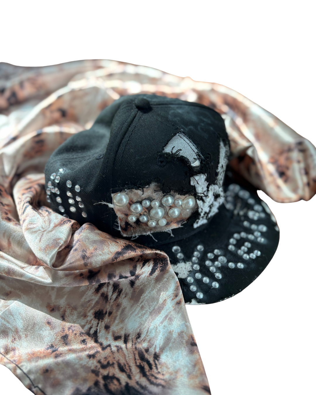 Hat & Scarf Combo Black\Leopard Print