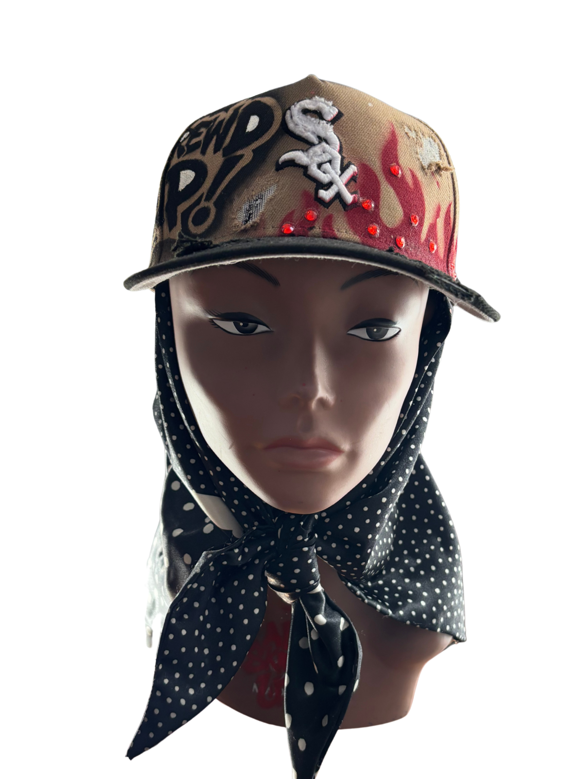 Hat & Scarf Combo Tan\Black\Red