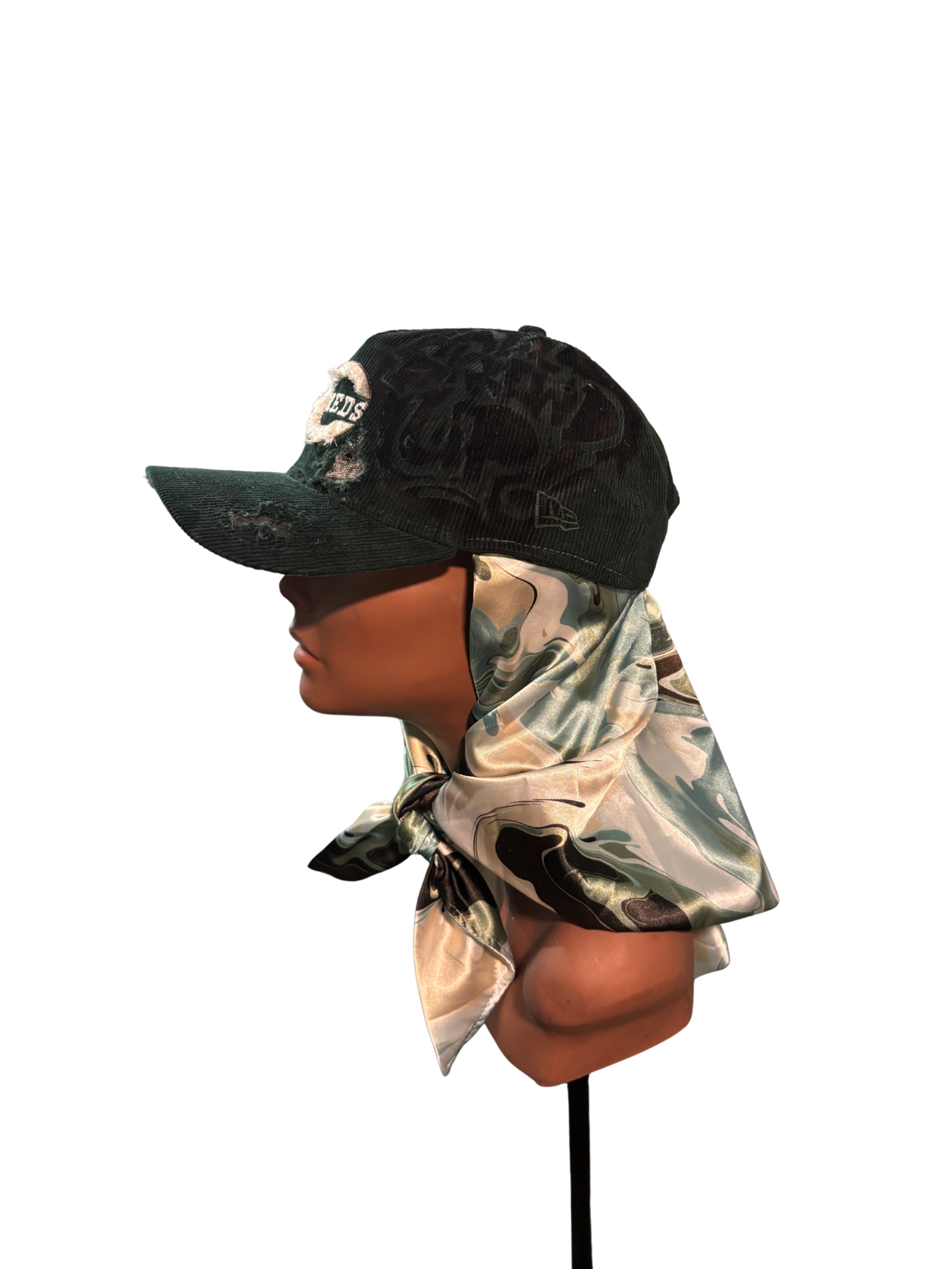 Hat & Scarf Combo Green/White