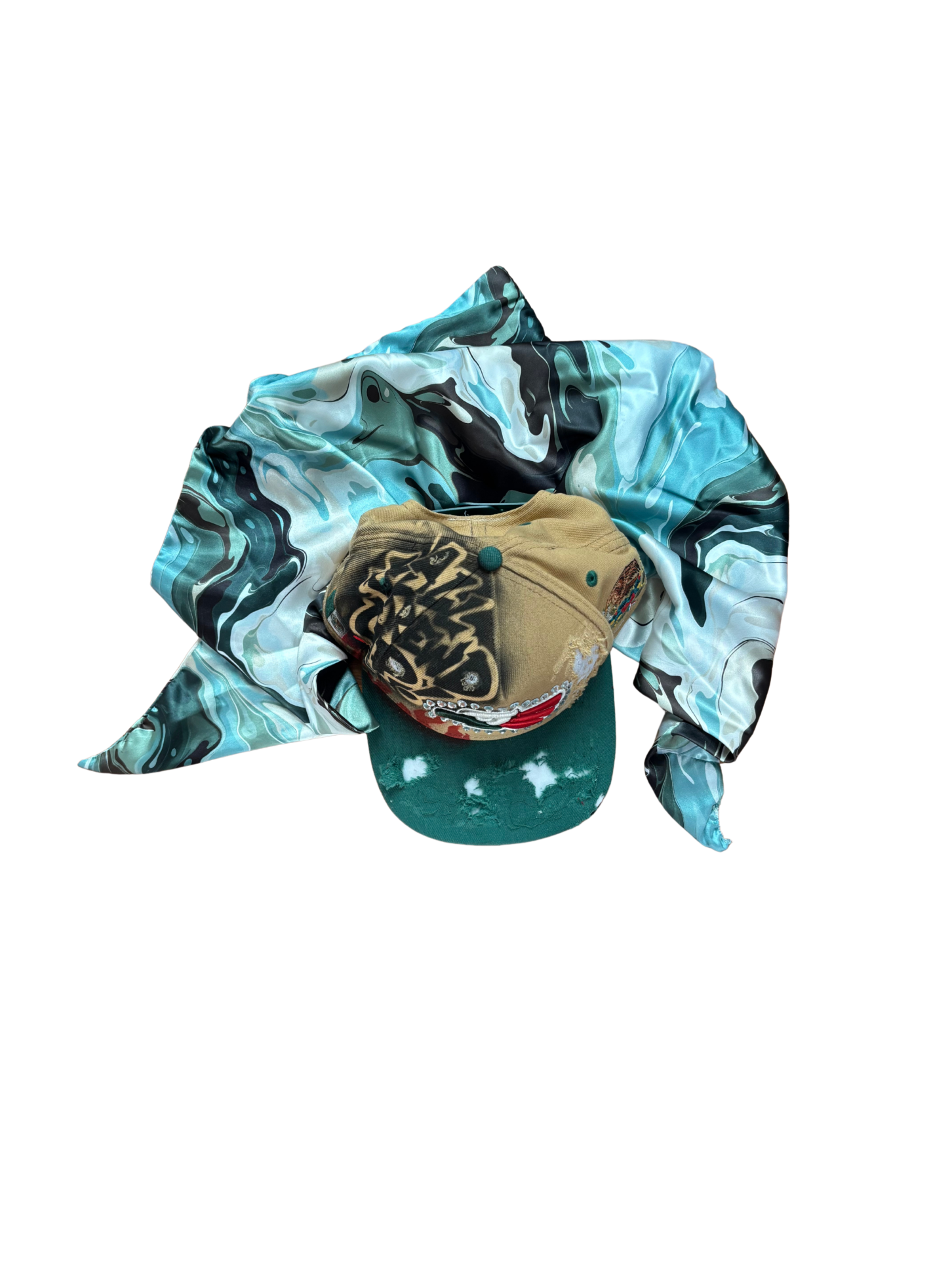 Hat & Scarf Combo Tan\Green