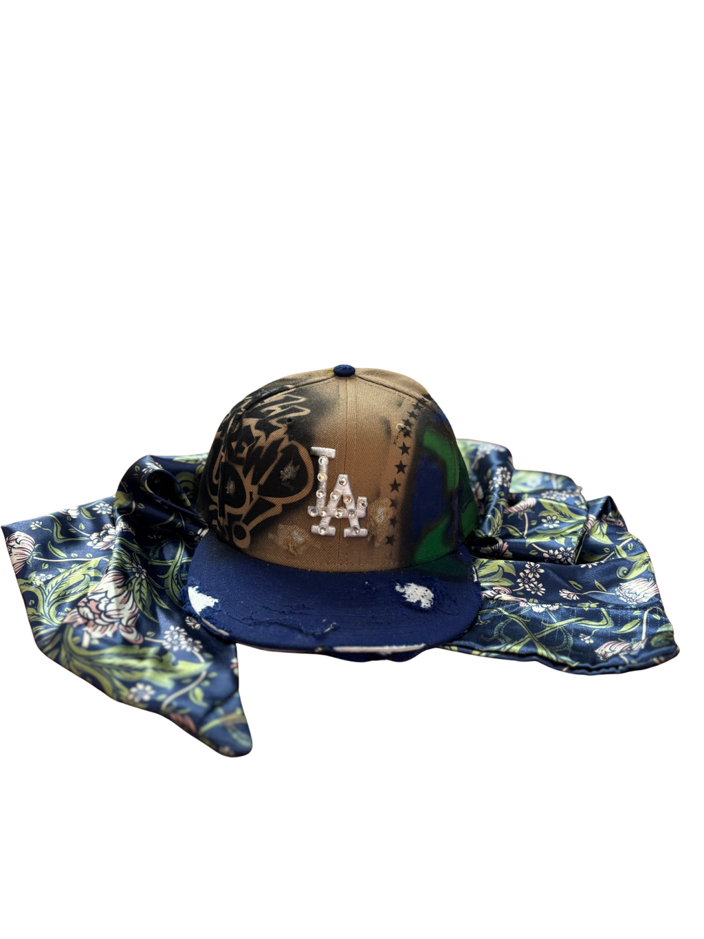 Hat & Scarf Combo Tan\Navy Blue