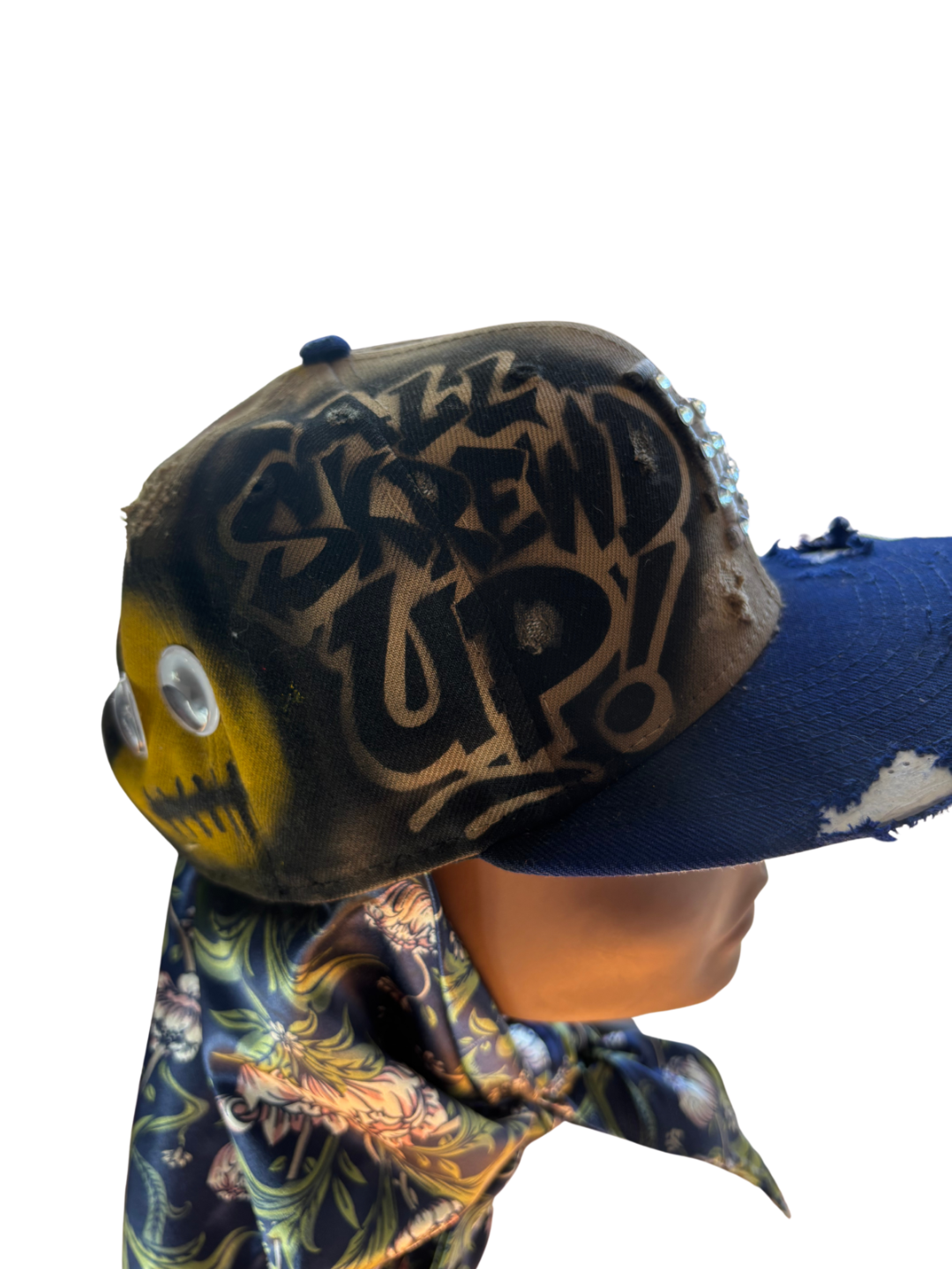 Hat & Scarf Combo Tan\Navy Blue