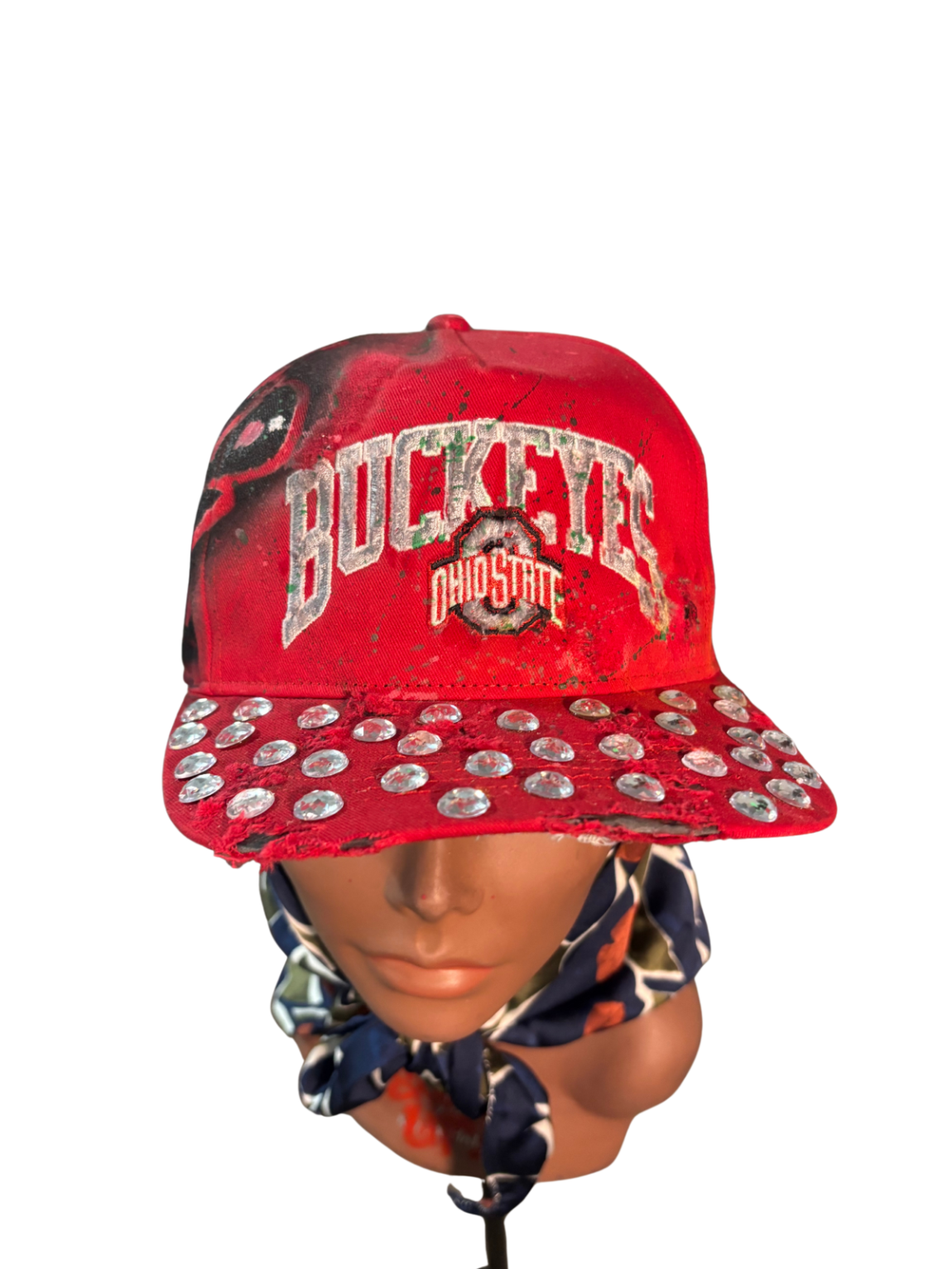 Hat & Scarf Combo red/navy blue