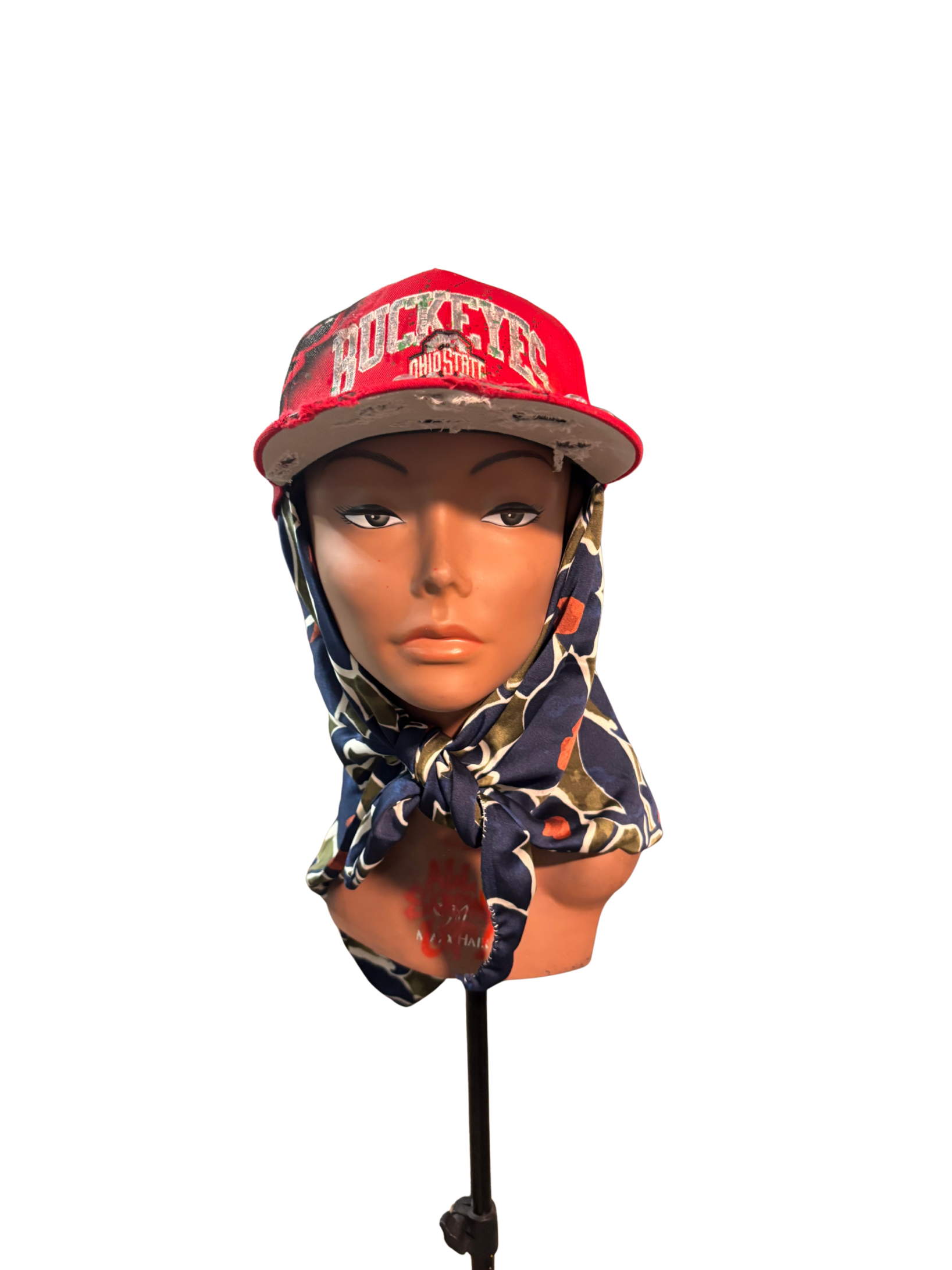 Hat & Scarf Combo red/navy blue